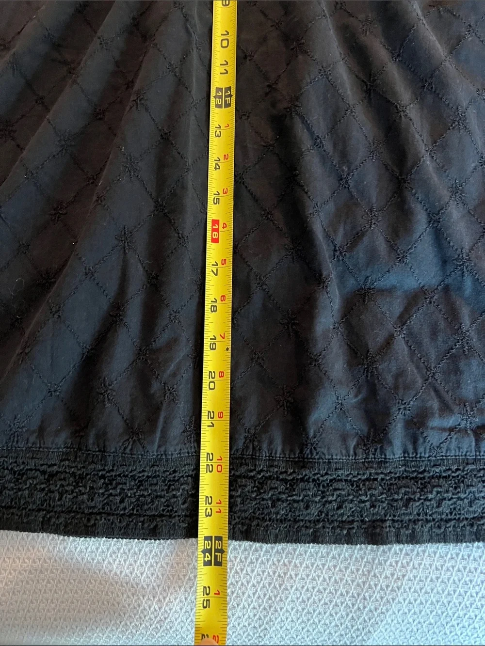 Style & Co. Black Cotton lined A-Line Skirt
